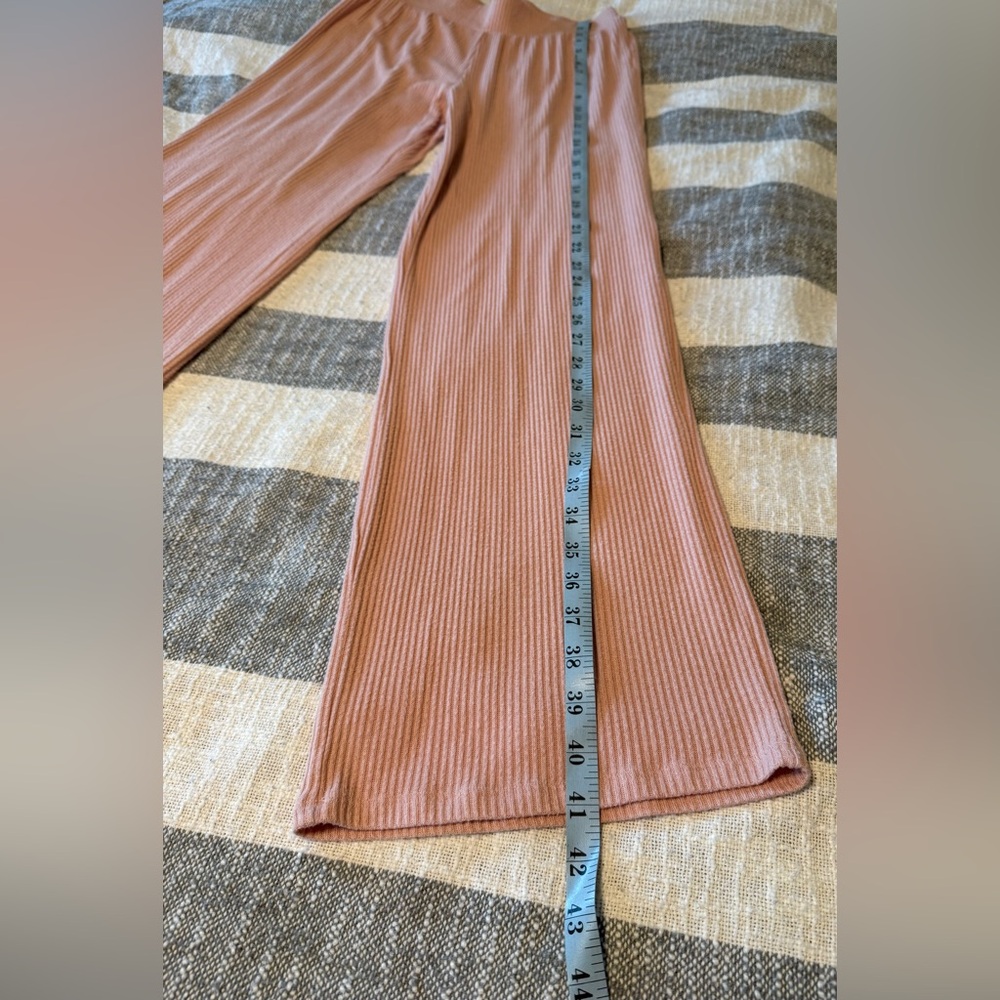 PINK Victoria’s Secret SZ S/P Rose Pink Wide Leg Long Loungewear Sleepwear - Picture 8 of 10